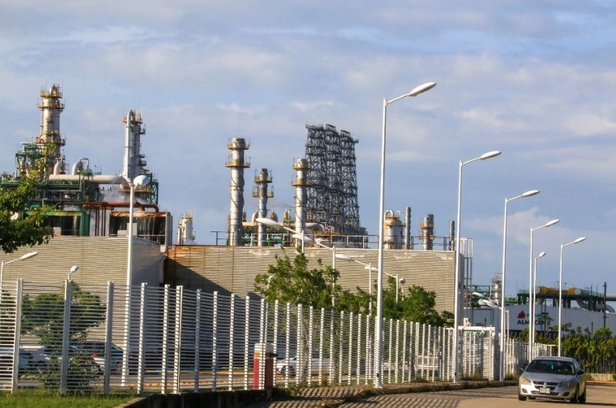 La refinería Olmeca ubicada en el Puerto Dos Bocas en Tabasco. 