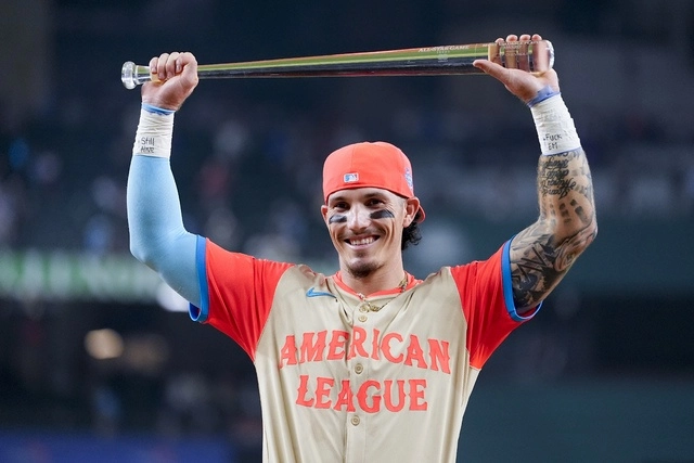 Jarren Duran, de la Liga Americana obtuvo el premio al jugador más valioso. Foto Ap