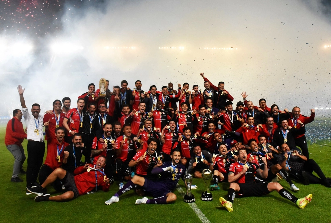 Atlas, bicampeón del futbol mexicano. Foto Afp