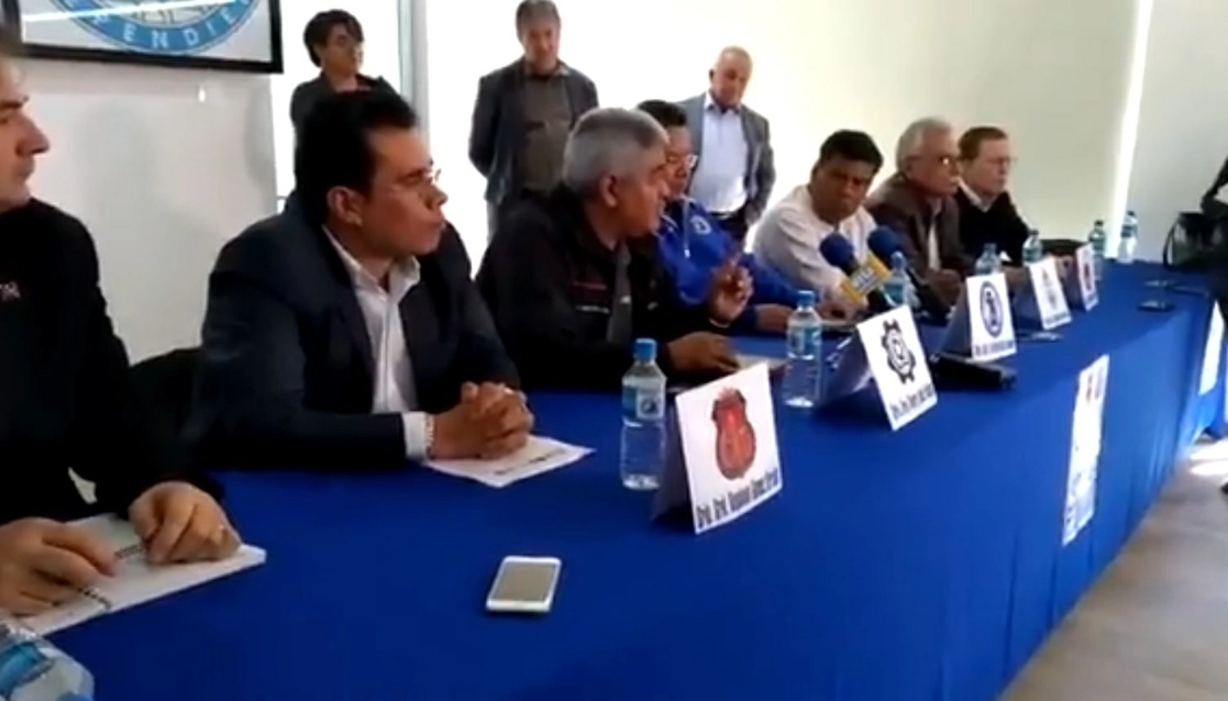 Representantes de la Liga Sindical Obrera Mexicana durante una reunión en imagen de archivo. Foto La Jornada de Oriente