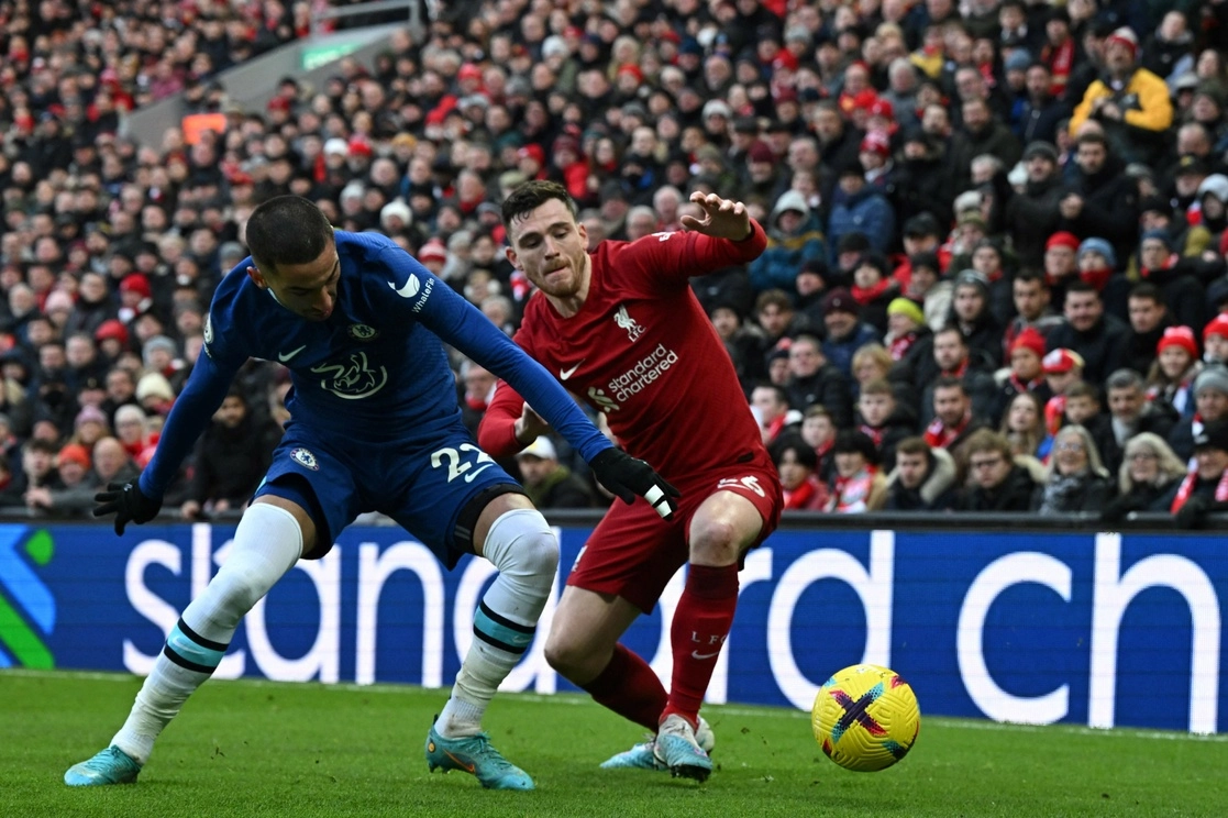 Chelsea y Liverpool se enfrentaron en el estadio  Anfield, como parte de las actividades de la fecha 21 en la Liga Premier. Foto Afp