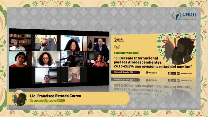 Se realizó e lforo "El Decenio #Internacional para los Afrodescendientes 2015-2024: una revisión a mitad del camino". Imagen Cortesía CNDH