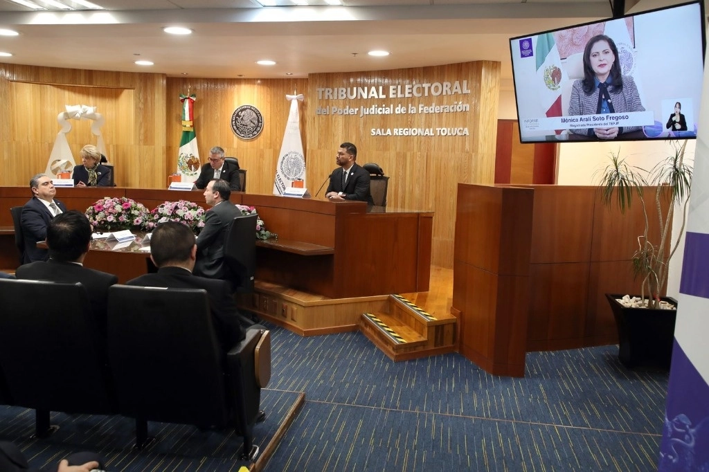 Las presidenta del TEPJF Mónica Soto hizo un llamado a mantener rumbo firme de la elección del Poder Judicial. Foto TEPJF