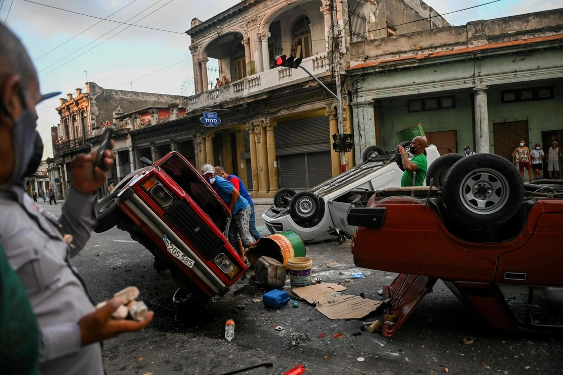 Protesta en Cuba. Foto Afp