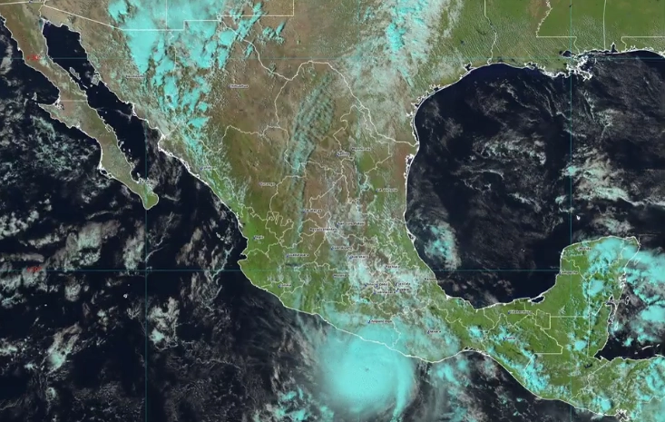 Trayectoria del huracán 'Otis'. Imagen SMN