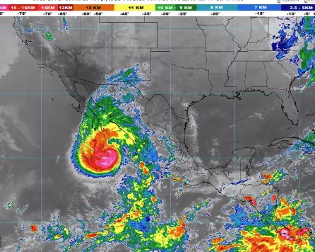 Trayectoria del huracán Norma. Imagen SMN