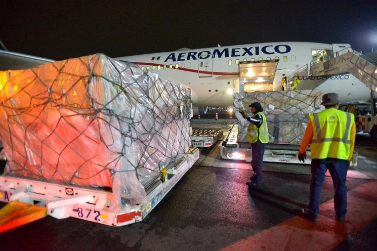 La aeronave, un Boeing 787-800 Dreamliner arribó casi a la una de la mañana, informaron fuentes de la SRE. Foto Presidencia