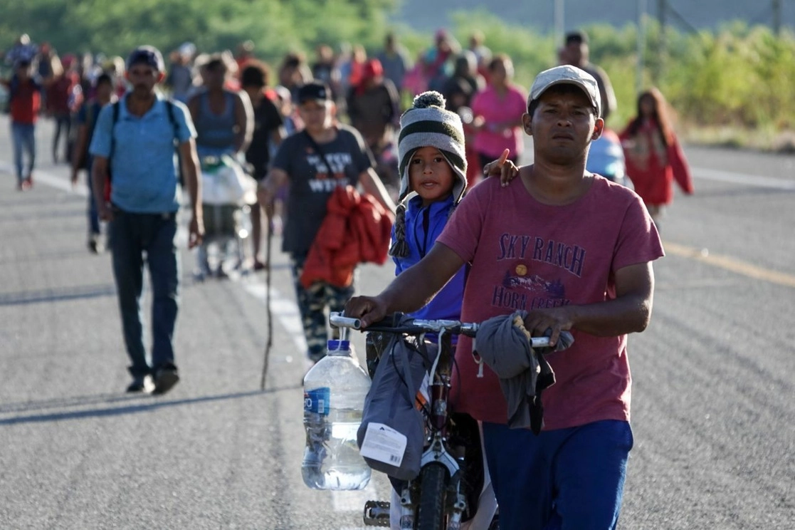 Durante la jornada de hoy de la caravana. Foto Galo Cañas/ Cuartoscuro