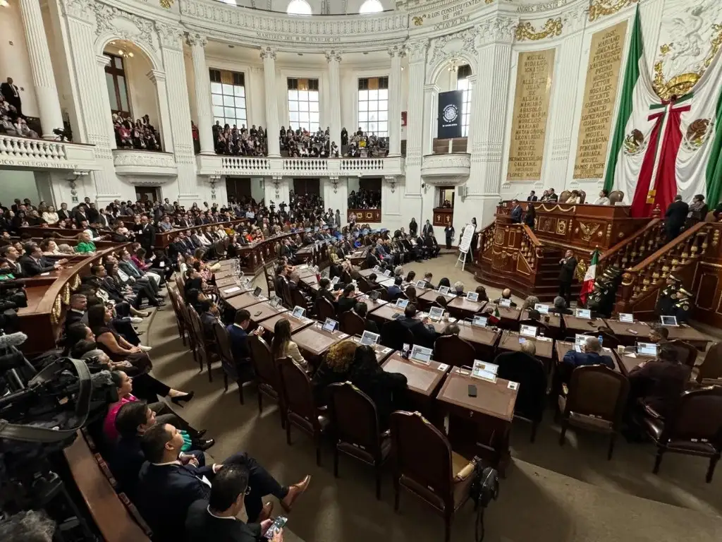 Toma de protesta de Clara Brugada como jefa de Gobierno de la Ciudad de México, en el congreso capitalino, el 5 de octubre de 2024. Foto Víctor Camacho