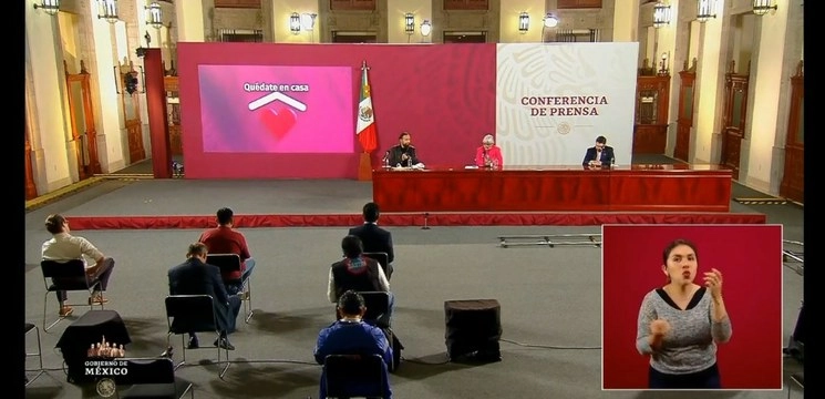 Conferencia en Palacio Nacional de créditos a la palabra, este jueves.