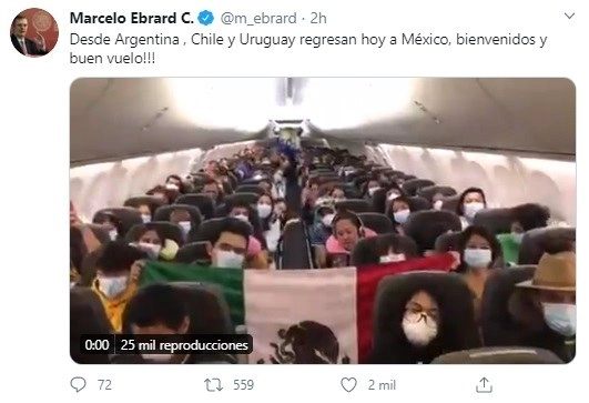 Imagen tomada de la cuenta en Twitter @m_ebrard