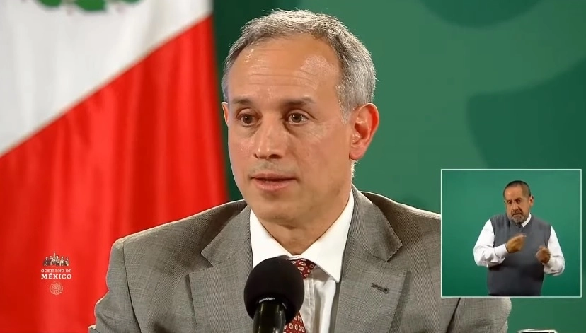 El subsecretario de Prevención y Promoción de la Salud durante conferencia de prensa. Imagen del video emitido por el Gobierno de México