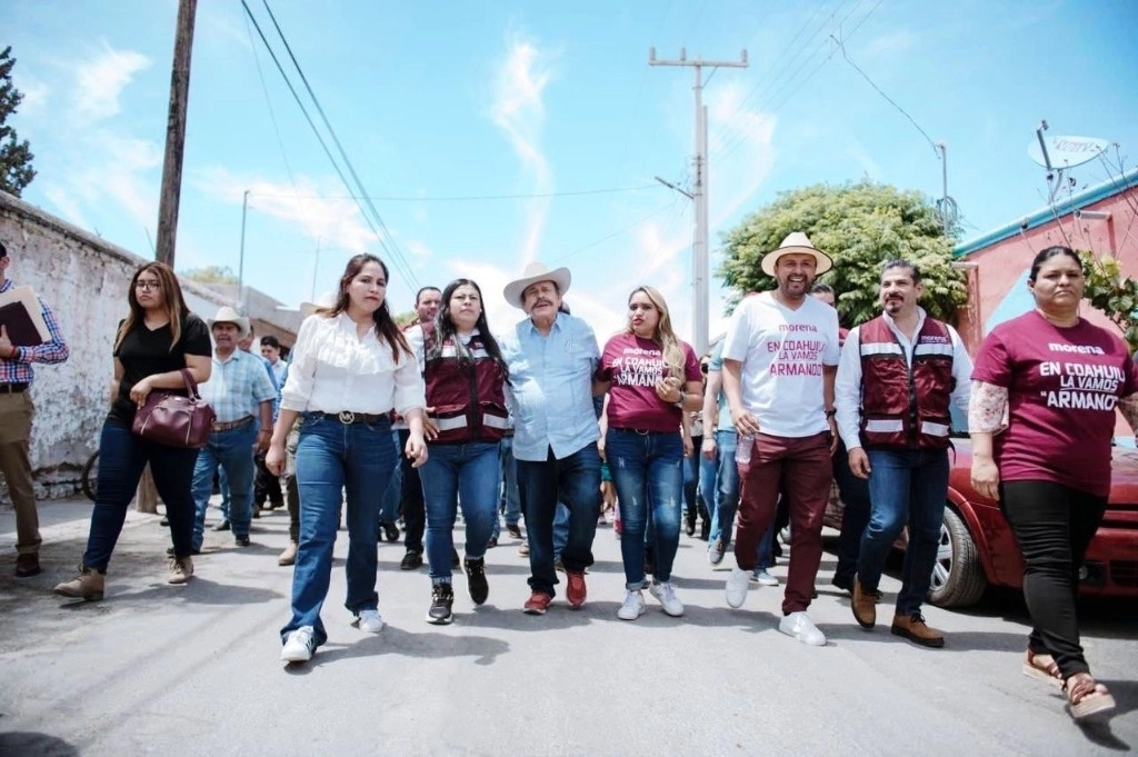 Armando Guadiana, candidato de Morena de estuvo dijo que echará mano de la tecnología para erradicar el mal uso de los recursos. Foto Tomada del Twitter @aguadiana
 
