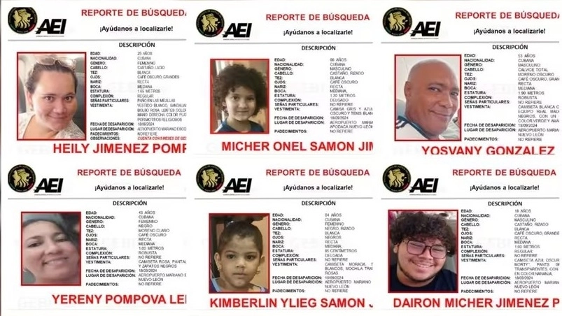 Las personas reportadas como desaparecidas son Onel Juan Samón Reyes, de 34 años, y su esposa Heily Jiménez Pompova, de 25, quien tiene cinco meses de embarazo. También ubicaron a los hijos de la pareja, Kimberlin Ylieg Samón Jiménez, de 4 años, y Micher Onel Samón Jiménez, de 6. Foto Redes Sociales.