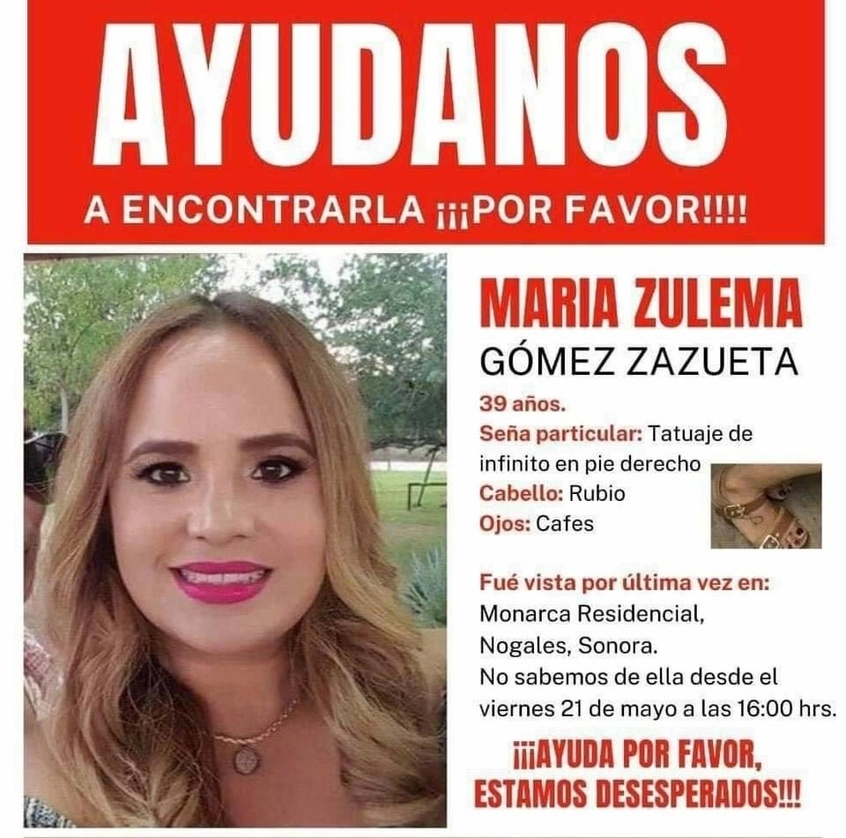 Ficha de búsqueda de la víctima.