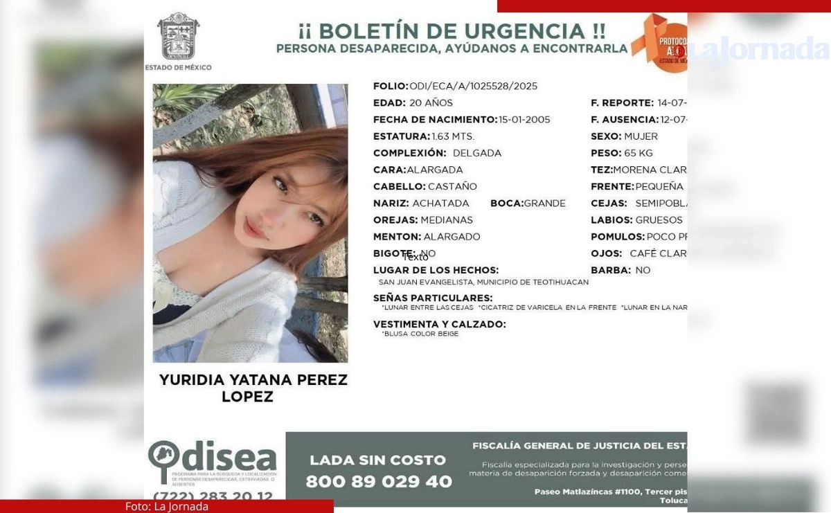 De acuerdo a la información oficial, la joven fue vista por última vez el sábado cuando salió de su domicilio en la comunidad de Santa María Cozotlán para ir a un centro comercial.