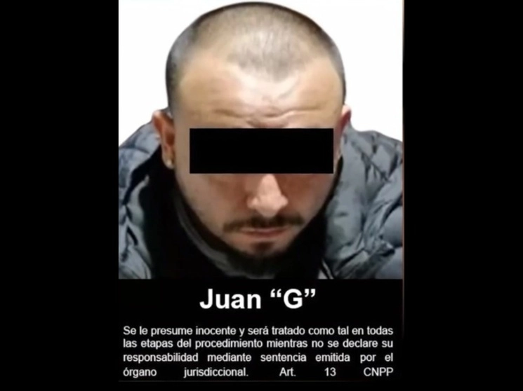 Juan ‘G’ fue detenido desde agosto de 2020 por la Policía Federal Ministerial. Foto tomada del video publicado en el Twitter @FGRMexico
