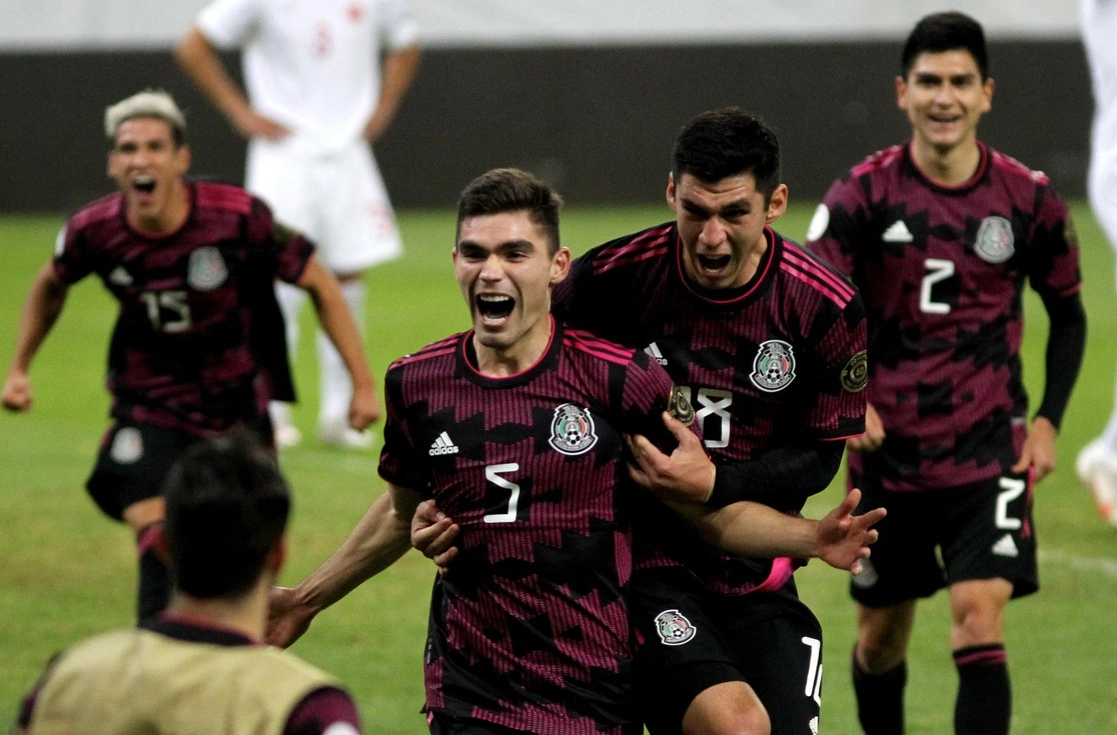 La Sub-23 buscará hoy ante Honduras confirmar su primacía en la zona y ganar el torneo preolímpico en el estadio Akron. En la imagen, durante el partido de la semifinal de clasificación olímpica de la CONCACAF contra Canadá en el Estadio Jalisco en Guadalajara, el 28 de marzo de 2021. Foto Afp