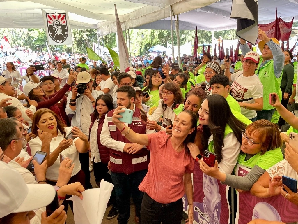 Gira de Claudia Sheinbaum, en la alcaldía de Azcapotzalco, Ciudad de Mexico, el 18 de marzo del 2024. Roberto Garcia Ortiz