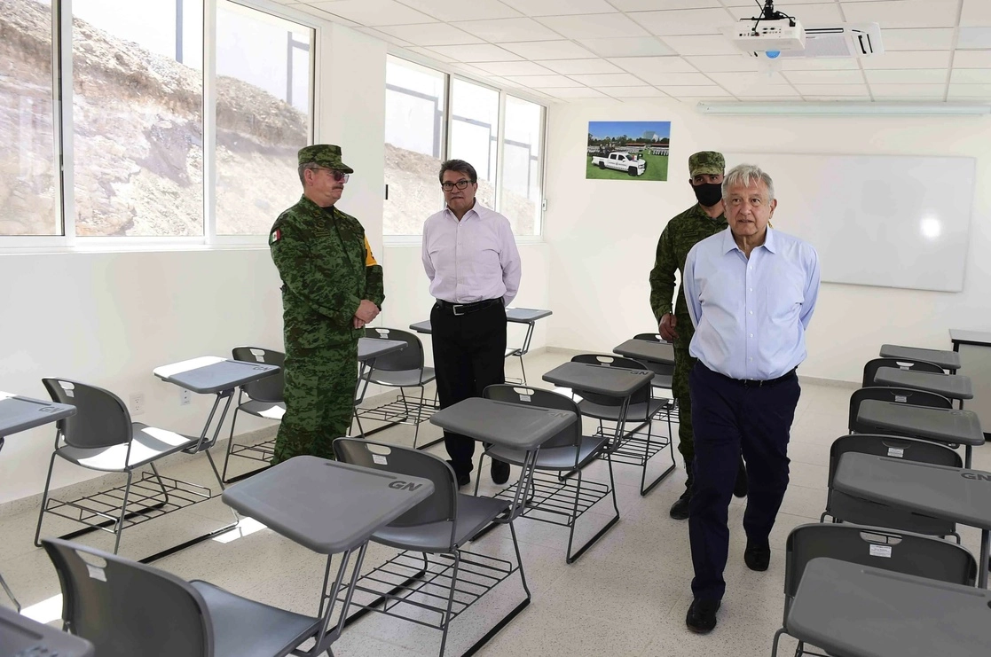 El presidente inauguró en Jerez un cuartel de la Guardia Nacional. Foto Presidencia