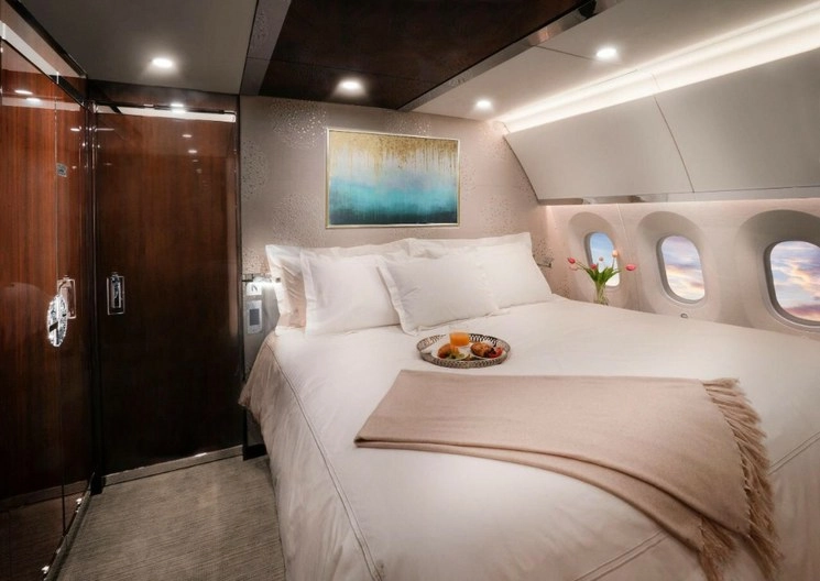 Aspecto del interior del avión presidencial. Imagen cortesía de Presidencia