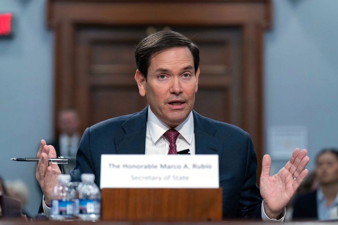 El secretario de Estado de EU, Marco Rubio, durante una audiencia del subcomité de Asignaciones del Comité de la Cámara de Representantes para el Departamento de Estado y programas relacionados en el Capitolio, Washington, el miércoles 21 de mayo de 2025. Foto 