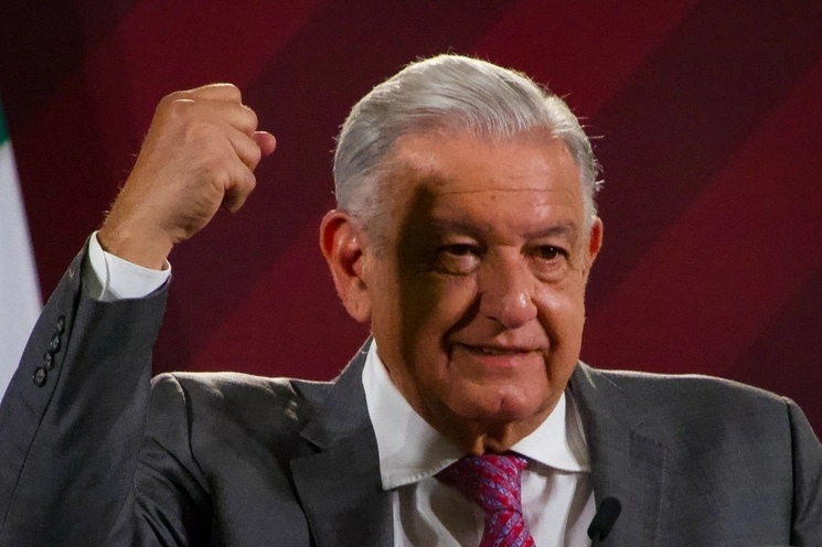 El presidente Andrés Manuel López Obrador, durante su conferencia de este viernes 16 de junio, desde Palacio Nacional. Foto Cuartoscuro 