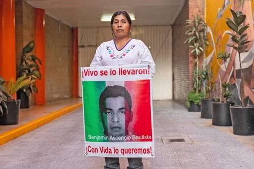 Cristina Bautista, madre de Benjamín Ascencio Bautista. Foto Pablo Ramos / archivo 