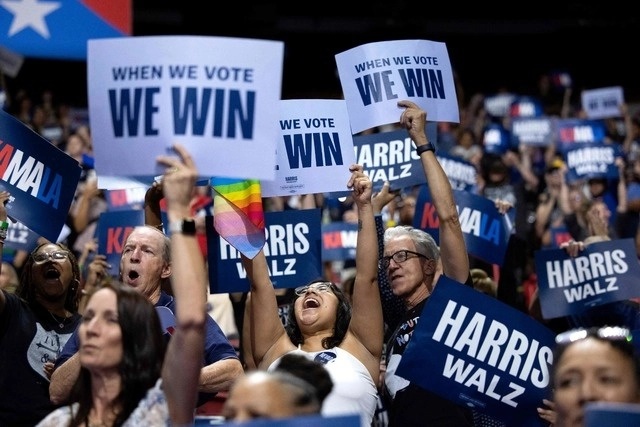 La población latina en Estados Unidos con derecho a votar, aumento de 14.3 millones en 2000, a más de 36 millones hoy día. Foto Afp