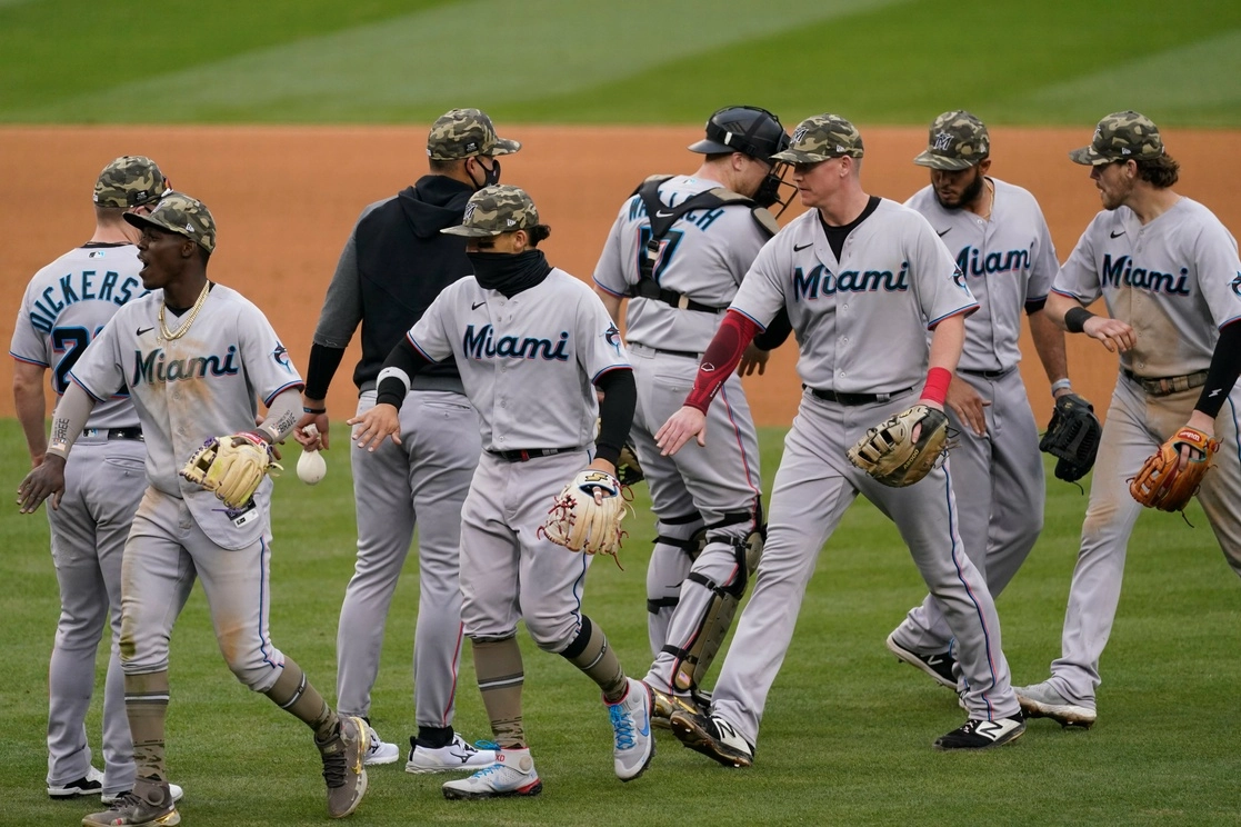 Los jugadores de Miami celebran su triunfo. Foto Ap