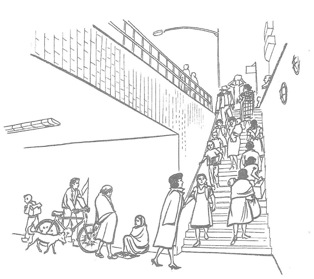 Ilustración de Alberto Beltrán que se incluye en 'Todo empezó en domingo', de Elena Poniatowska.
