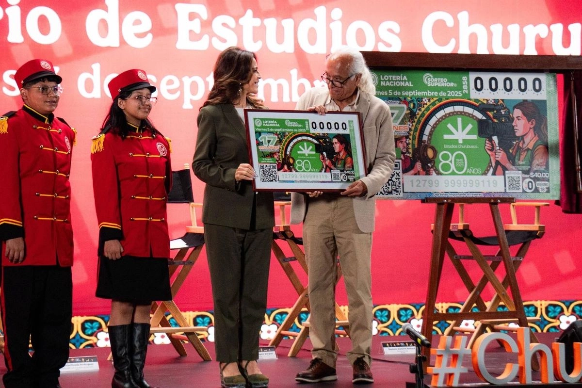 La Lotería Nacional anunció la emisión de un billete conmemorativos al 80 aniversario de los Estudios Churubusco Azteca. Foto 
