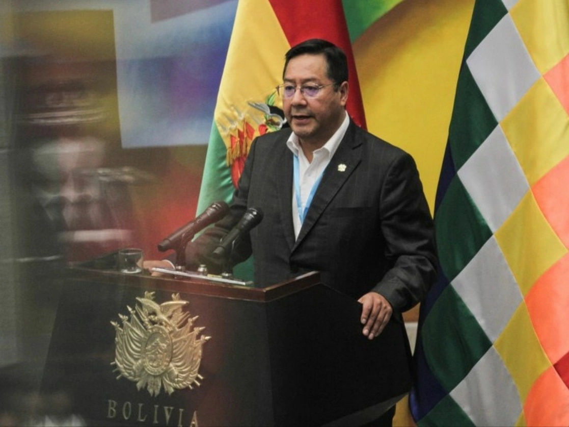 Luis Arce, presidente de Bolivia en la Casa Grande del Pueblo, en La Paz. Foto Xinhua / Archivo

