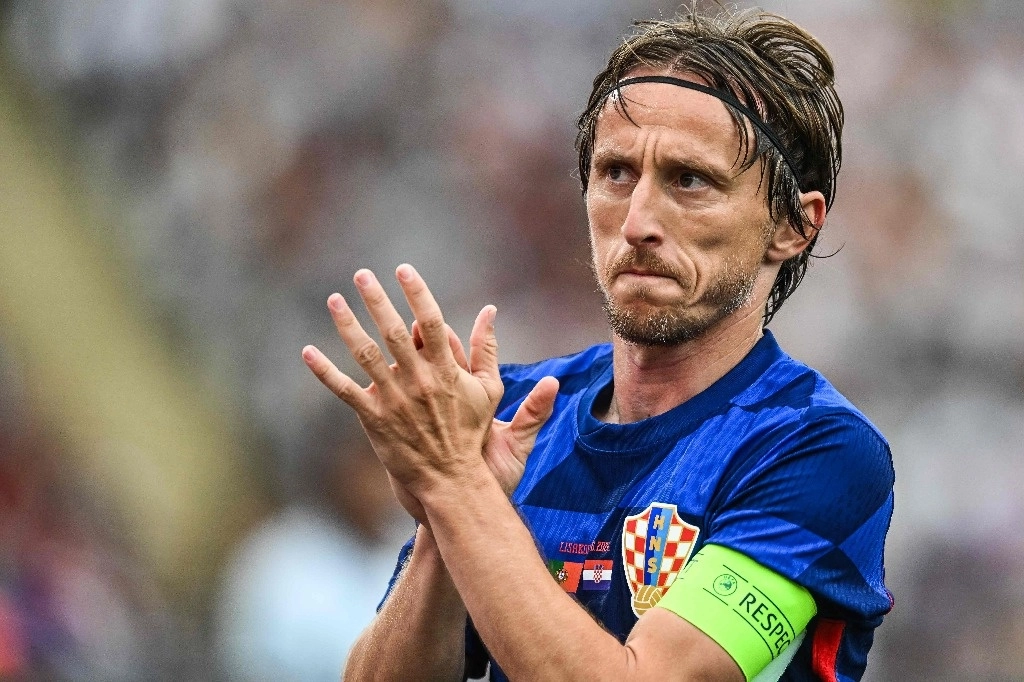 Luka Modric anotó de penal al minuto ocho el único gol del partido amistoso contra Portugal. Foto Afp