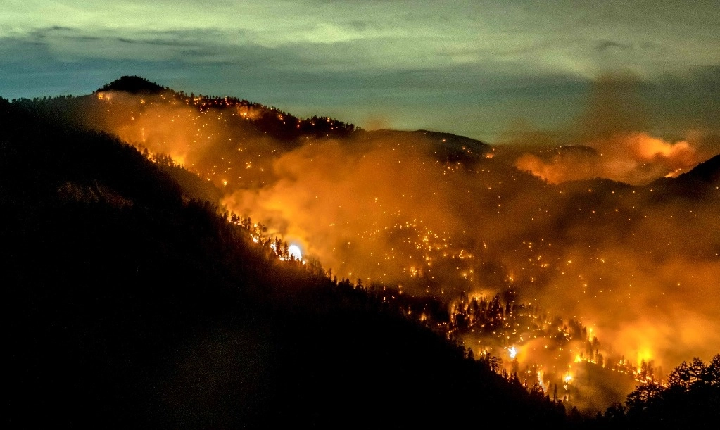 Incendio forestal debido al cambio climático. Foto Afp