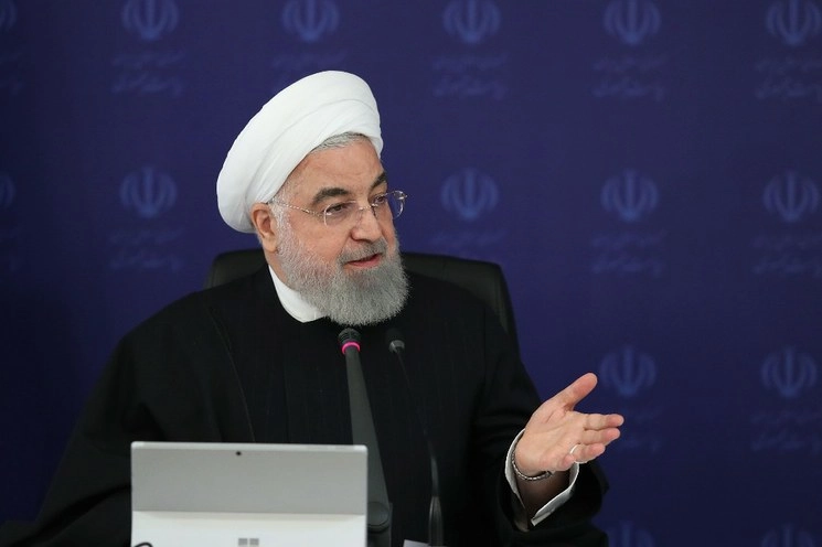 Hassan Rouhani, presidente de Irán, en conferencia de prensa. Foto Afp