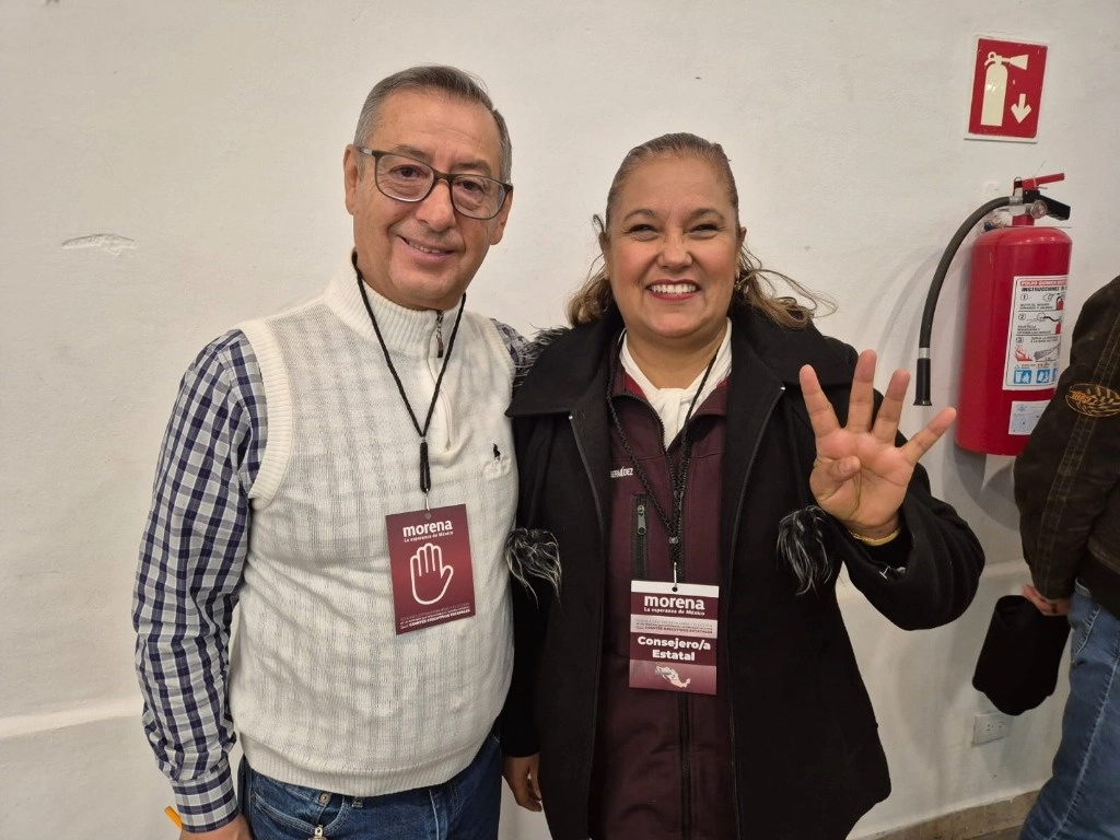 Luz María Hernández fue electa como nueva líder de Morena en el estado de México. Foto @drpedrozenteno