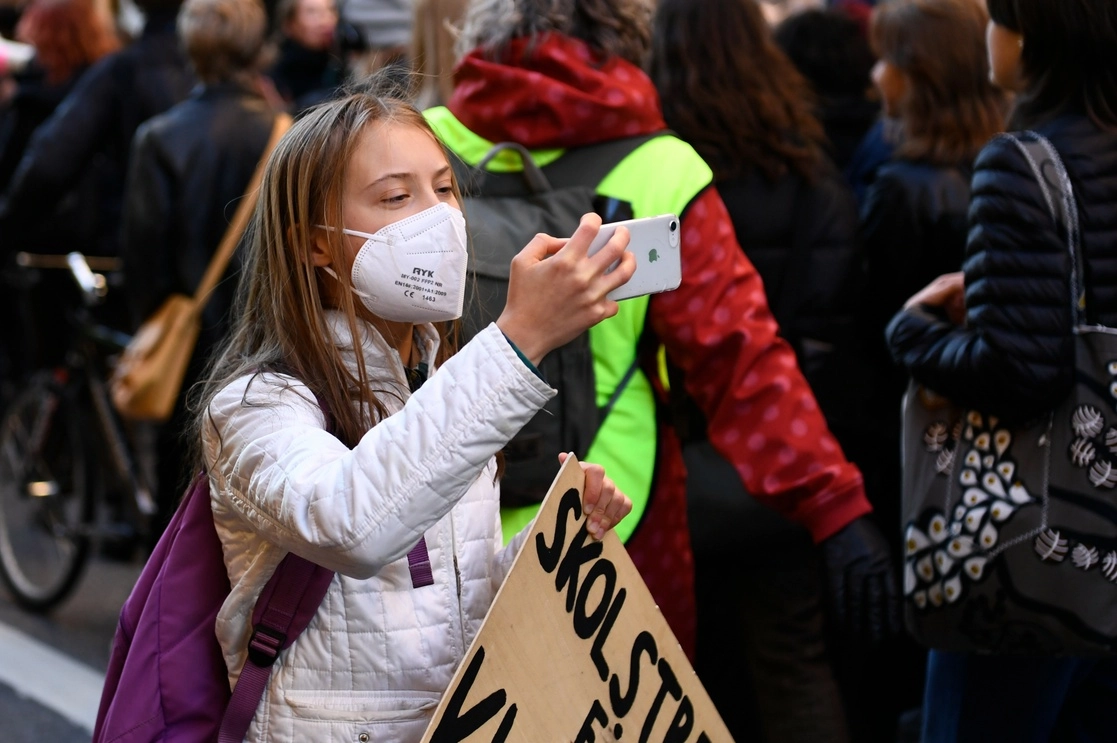 Gretha Thumberg, la ambientalista sueca realizó en Estocolmo su "huelga escolar por el clima". Foto Ap