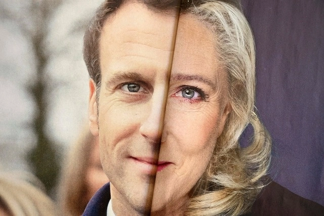 El presidente centrista Emmanuel Macron fue el candidato más votado en la primera vuelta de la elección presidencial en Francia y se enfrentará a la ultraderechista Marine Le Pen en el balotaje. Foto Afp 