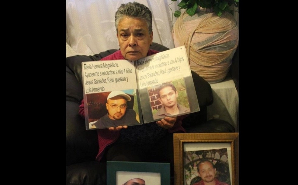 María Herrera Magdaleno presentó ante la CIDH una denuncia contra el Estado mexicano ante la falta de investigación y búsqueda diligente de sus cuatro hijos. Foto tomada de facebook.com/huellasmemoria