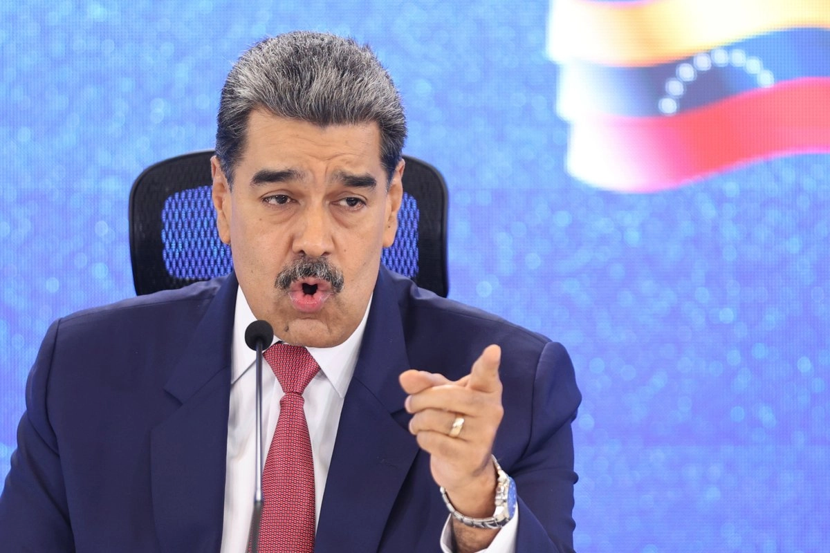 El presidente venezolano Nicolás Maduro ofrece una conferencia de prensa en Caracas, Venezuela, el 15 de septiembre de 2025. Foto
