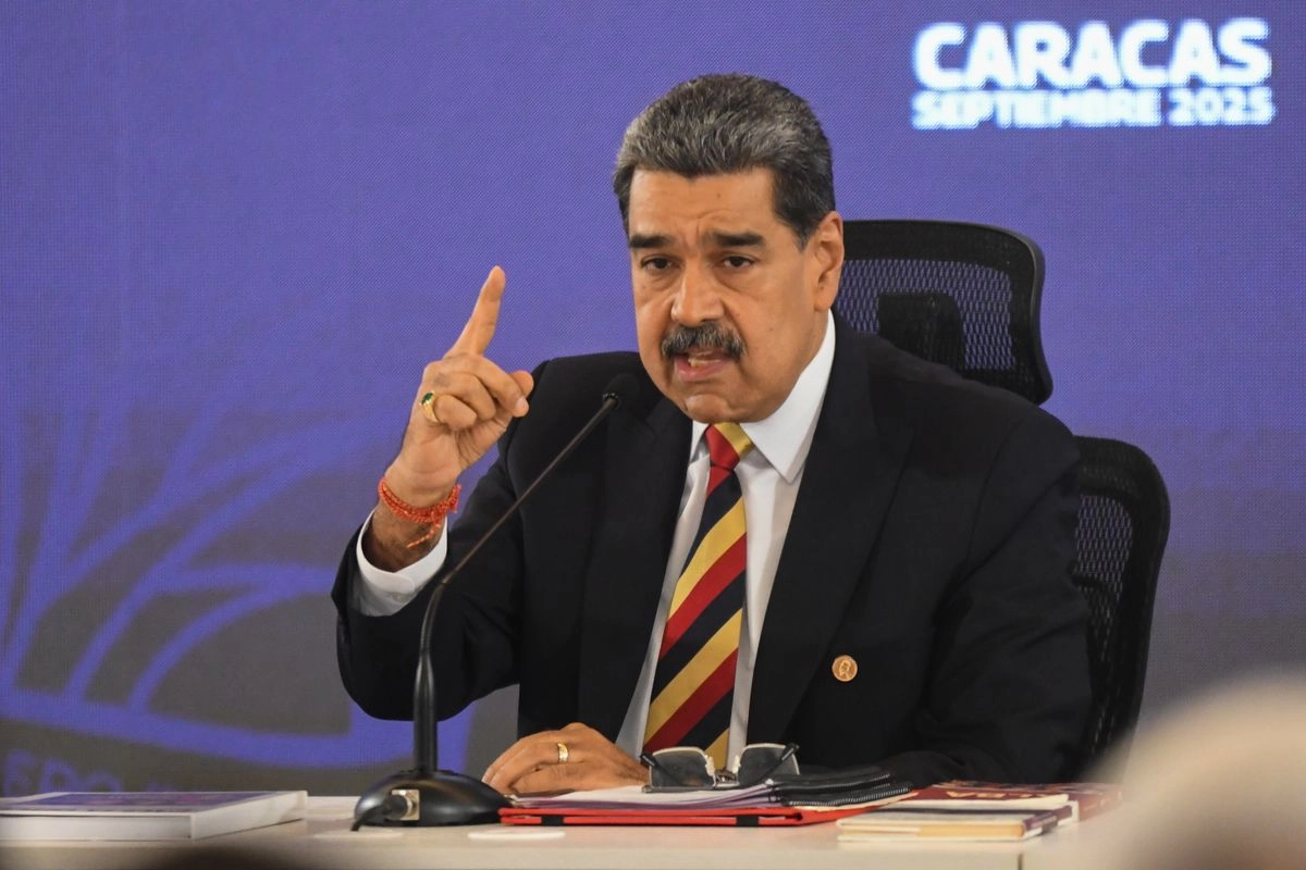 El presidente venezolano, Nicolás Maduro, durante una conferencia de prensa en Caracas, el 1 de septiembre de 2025. Foto 