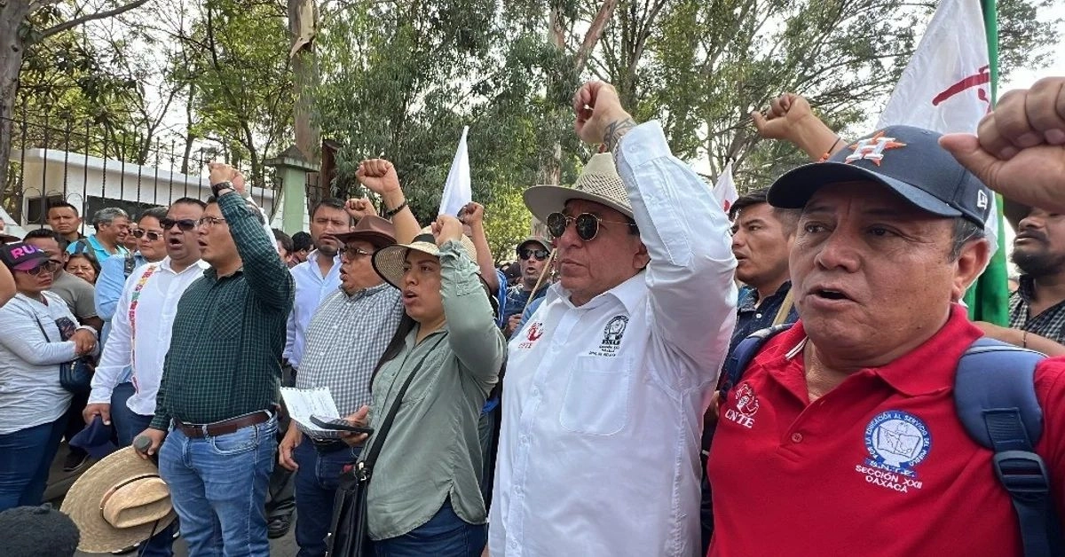 Integrantes de la Sección 22 de la CNTE durante una protesta en imagen de archivo. Foto 