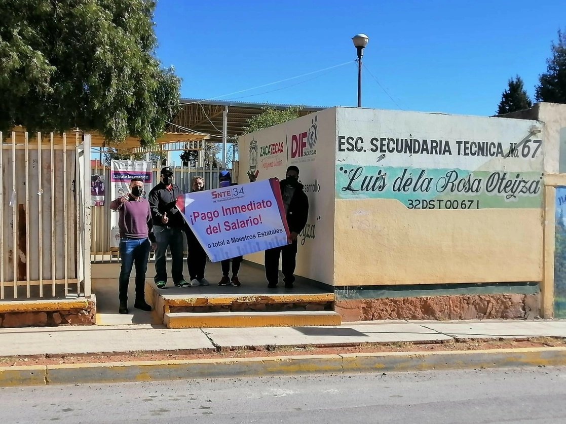 Maestros de la sección 58 del SNTE en Zacatecas reportaron retrasos en el pago de la quincena. Foto Tomada del FB @SNTEZAC58 / Archivo