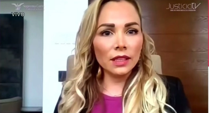 La magistrada Marisol Castañeda durante su toma de posesión realizada de manera virtual