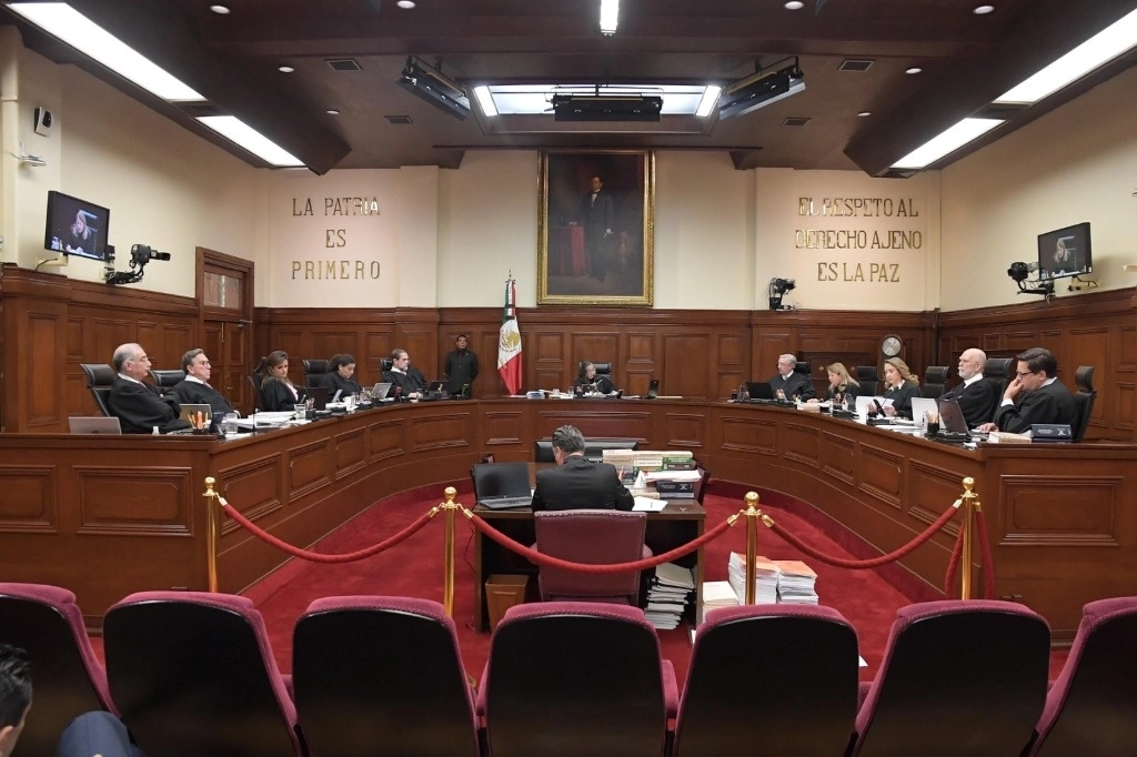 El pleno de la SCJN durante la sesión de ayer martes cuando validó la reforma judicial. Imagen tomada de https://x.com/SCJN