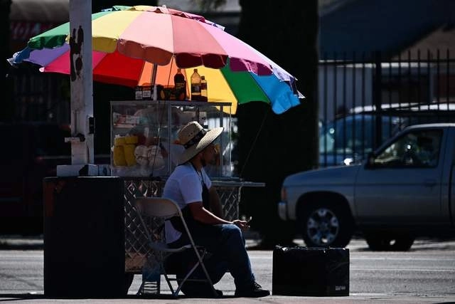 Día de altas temperaturas en Los Ángeles, California. Foto Afp