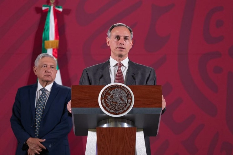Hugo López-Gatell Ramírez, subsecretario de Prevención y Promoción de la Salud, durante la conferencia de prensa matutina del presidente López Obrador, este lunes 2 de marzo. Foto Pablo Ramos