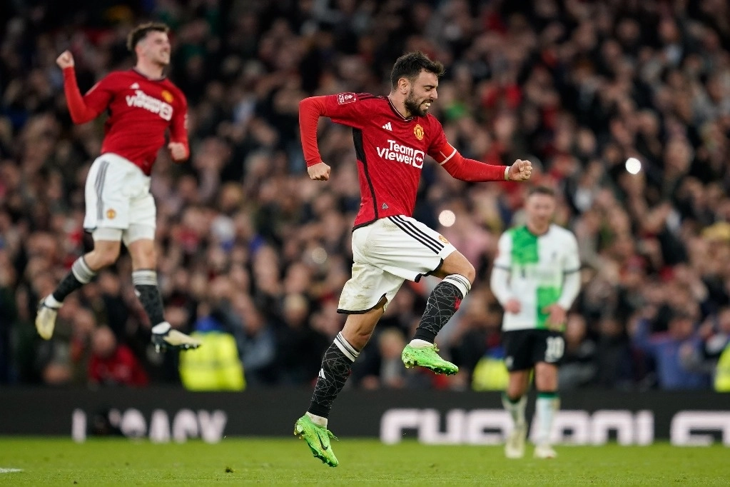 Manchester United eliminó en tiempo extra a Liverpool de la FA Cup. Foto Ap 