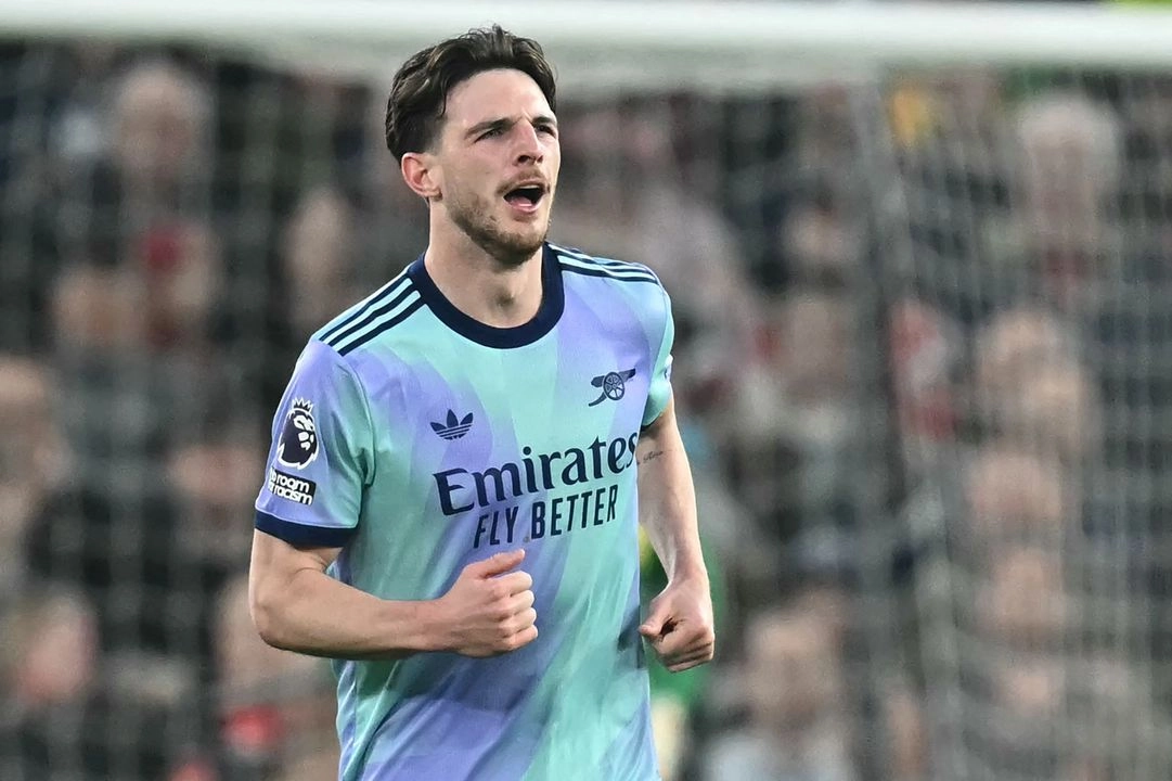 Declan Rice anotó para el Arsenal el gol del empate al minuto 74. Foto 